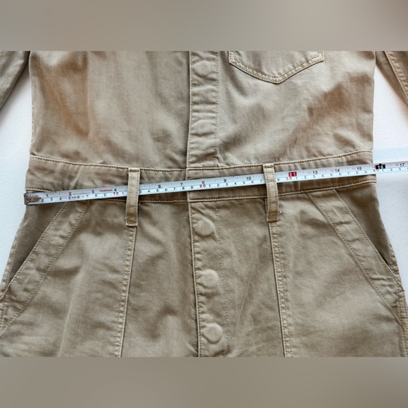 Joe’s Jeans The Alexa Shortall Romper Medium Tan Utility Belted Safari - Picture 4 of 8